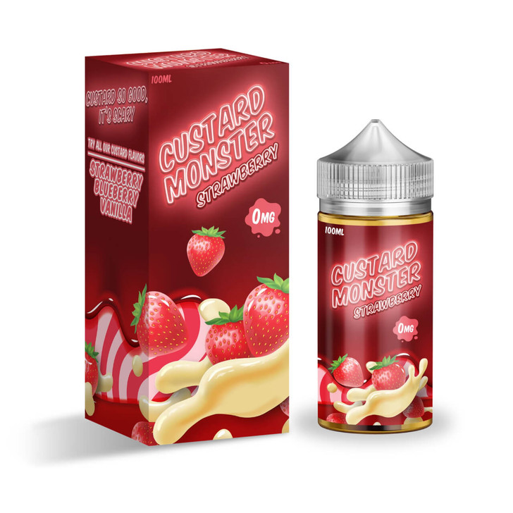 Custard Monster Strawberry Custard 100ml eJuice by Jam Monster