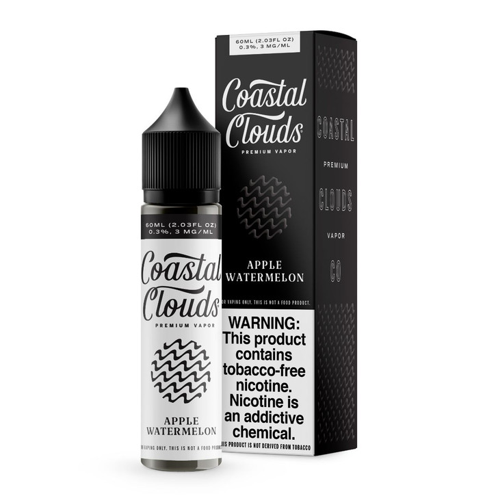 Coastal Clouds Apple Watermelon Tobacco Free Nicotine 60ml E-Juice