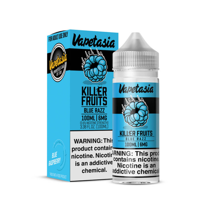 Vapetasia Killer Fruits Blue Razz 100ml Synthetic Nicotine E-Juice