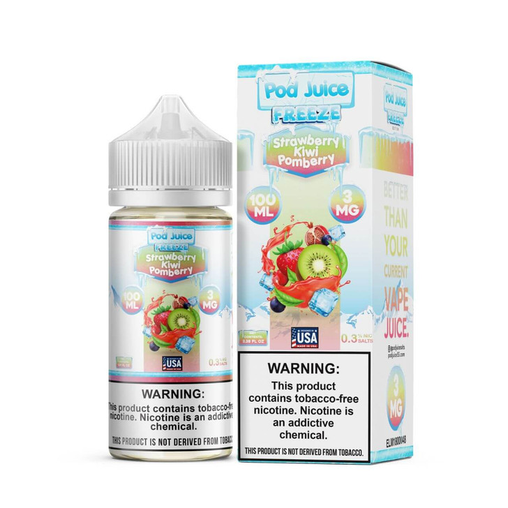Pod Juice Strawberry Kiwi Pomberry Freeze Tobacco Free Nicotine E-Juice 100ml