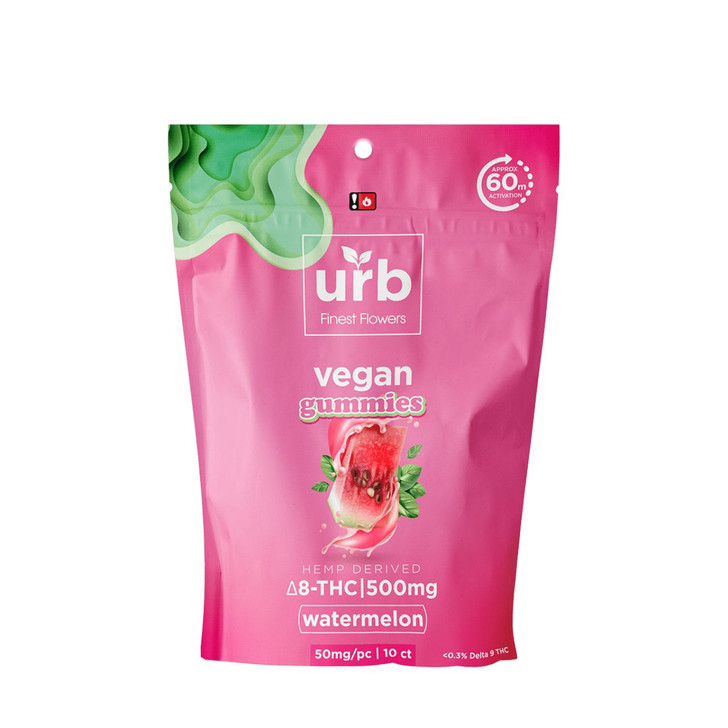 URB Delta 8 Watermelon Vegan Gummies 500MG