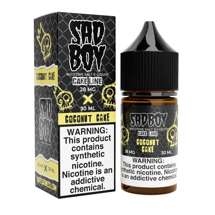 SadBoy CakeLine Coconut Cake Synthetic Nicotine 30ml Salt E-Juice