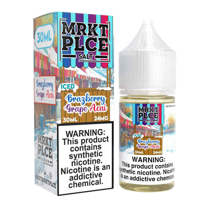 MRKTPLCE Iced Brazberry Grape Acai Salt Nic 30ml E-Juice