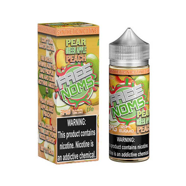 Free Noms Pear Green Apple Peach 120ml TFN E-Juice