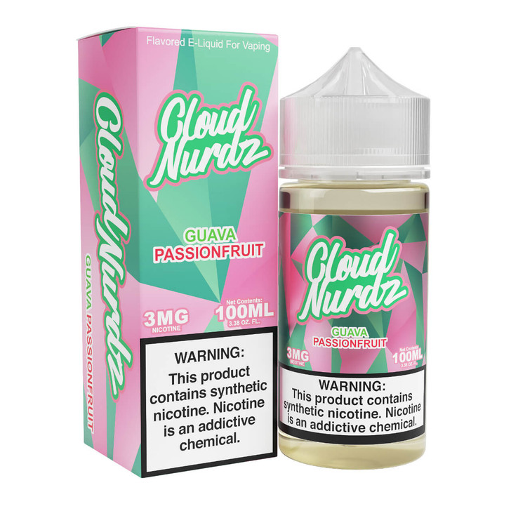 Cloud Nurdz Guava Passion Synthetic Nicotine 100ml E-Juice