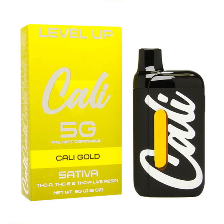 Cali Extrax Level Up Blend Pre Heat THC-A THC-B THC-P Live Resin 5G Disposable-Cali Gold