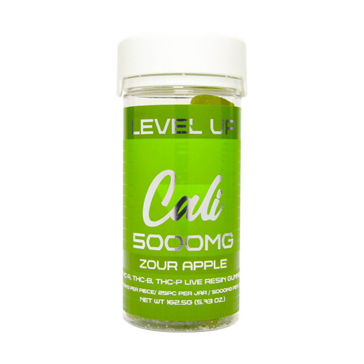 Cali Extrax Level Up Blend THC-A THC-B THC-P Live Resin 5000MG Gummies-Zour Apple