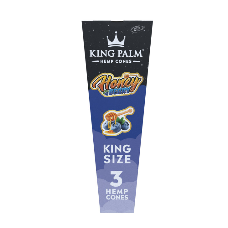 King Palm Hemp Cones King Size - 3PK Honey Berry