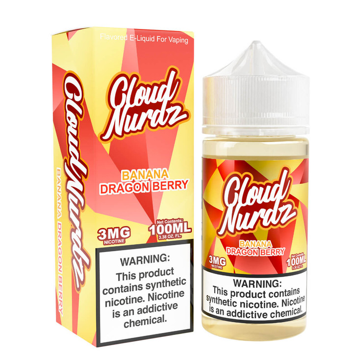 Cloud Nurdz Banana Dragonberry Synthetic Nicotine 100ml E-Juice