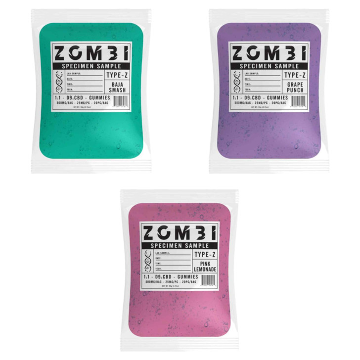 Zombi Specimen Sample Type Z Delta-9 CBD Gummies 500MG