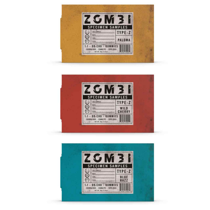 Zombi Specimen Sample Type Z 1:1 Delta-9 CBD Gummies - 200MG