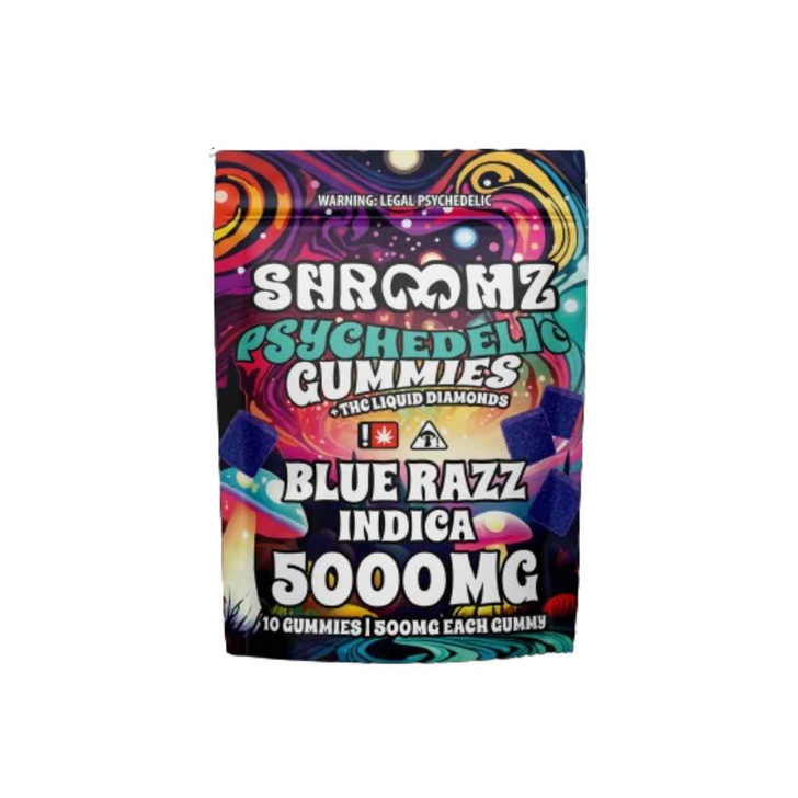 Shroomz Psychedelic THC Liquid Diamond Gummies 5000MG-Blue Razz