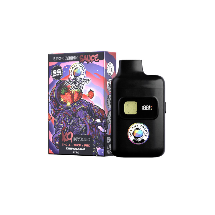 Galaxy Treats KO Live Resin Sauce THC-A THC-P PHC Disposable - 5G Strawberry Diesel