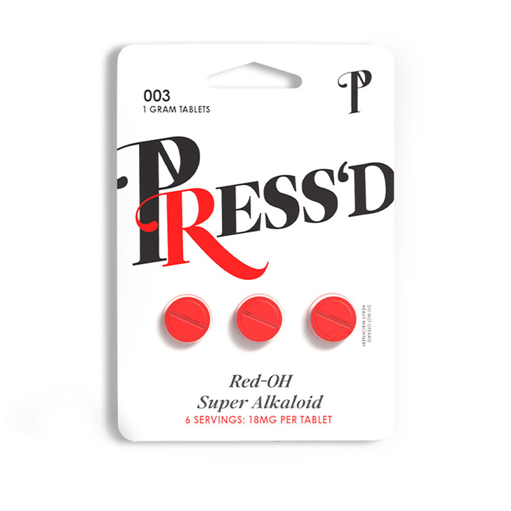 Press'd 7 Red-OH Super Alkaloid 1 Gram Tablets (Pack of 3)