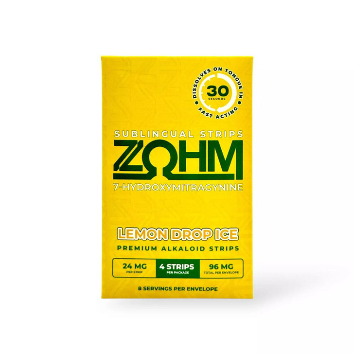 ZOHM 7-Hydroxymitragynine Sublingual Strips 96MG 4CT - Lemon Drop Ice