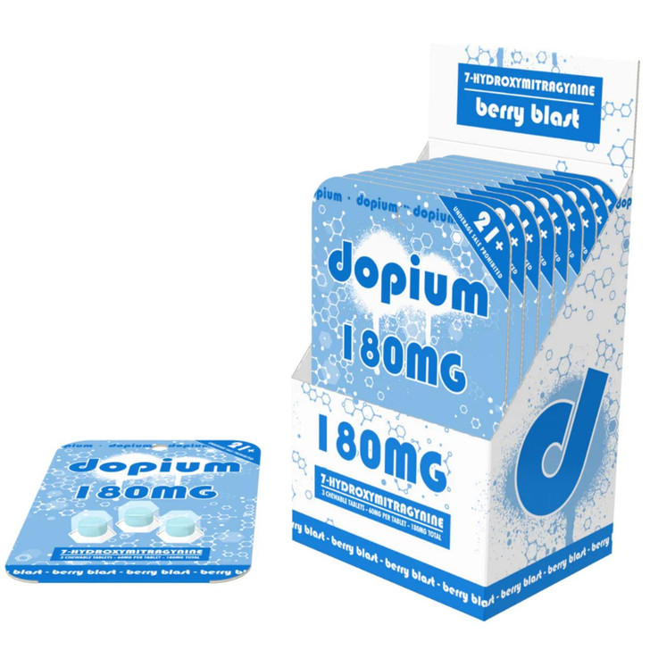 dopium 7-hydroxymitragynine Tablets 180MG 3CT-Berry Blast