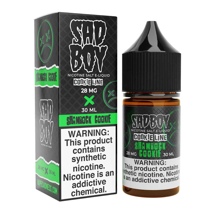 SadBoy CookieLine Shamrock Cookie Synthetic Nicotine 30ml Salt E-Juice