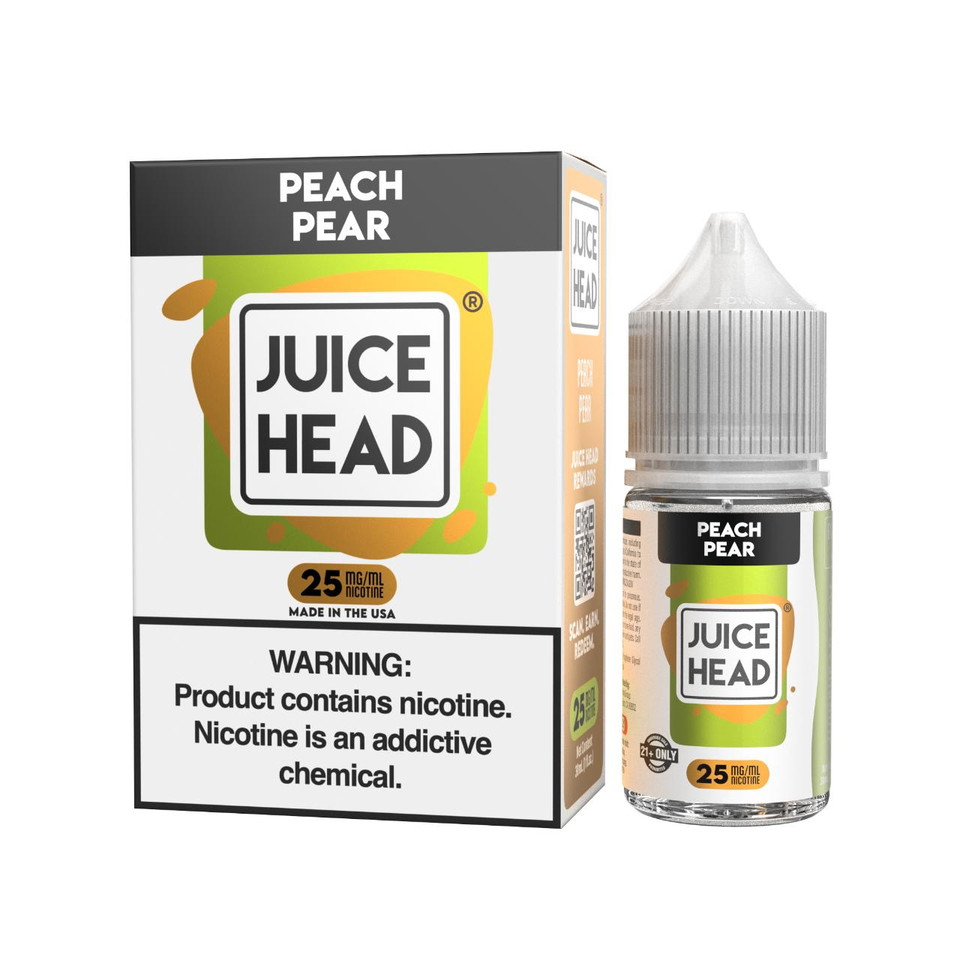 Juice Head Peach Pear Salts 30ml E-Juice 25mg