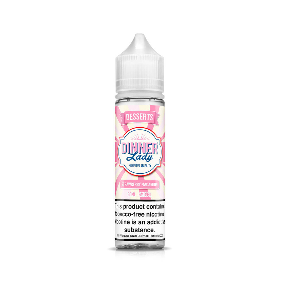 Dinner Lady Strawberry Macaroon Tobacco Free Nicotine 60ml E-Juice