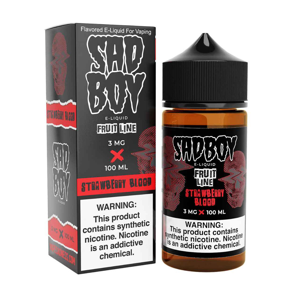 SadBoy FruitLine Strawberry Blood Synthetic Nicotine 100ml E-Juice