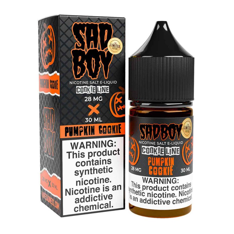SadBoy CookieLine Pumpkin Cookie Synthetic Nicotine 30ml Salt E-Juice