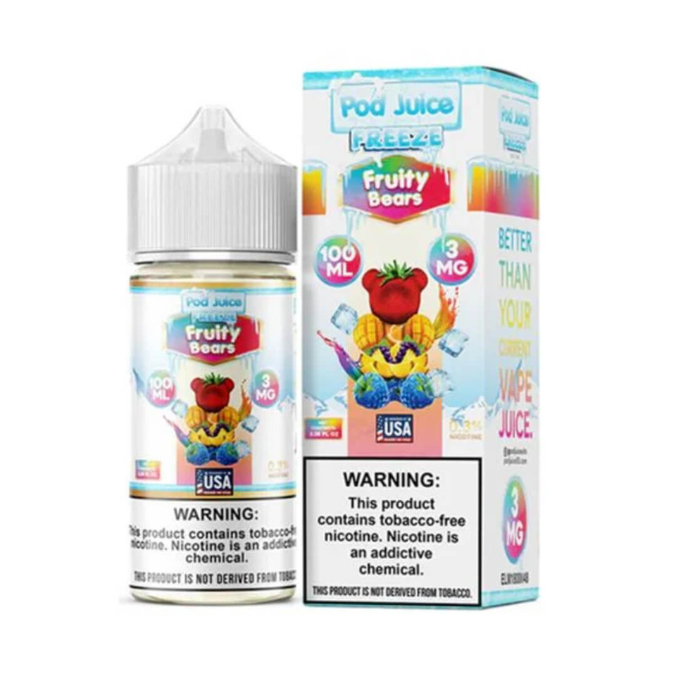 Pod Juice Fruity Bears Freeze Tobacco Free Nicotine E-Juice 100ml
