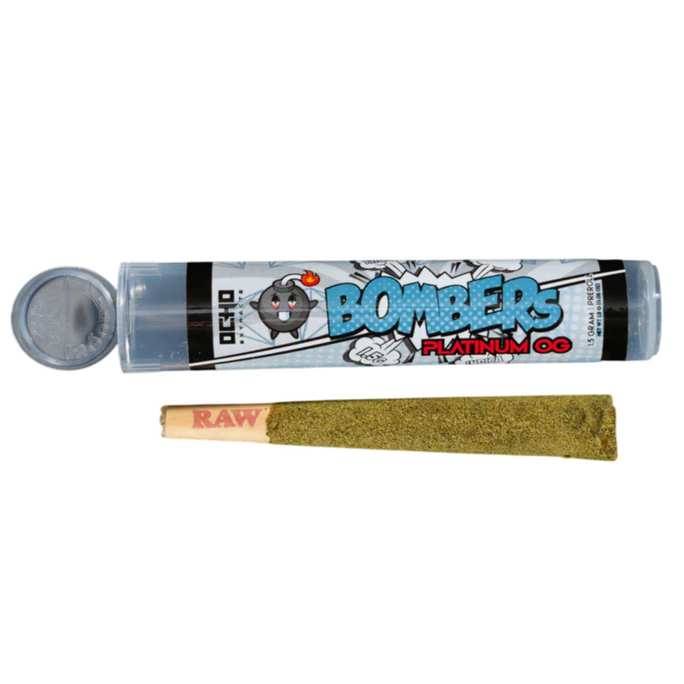 Ocho Extracts Bombers THC-A 1.5G Pre Roll Platinum OG