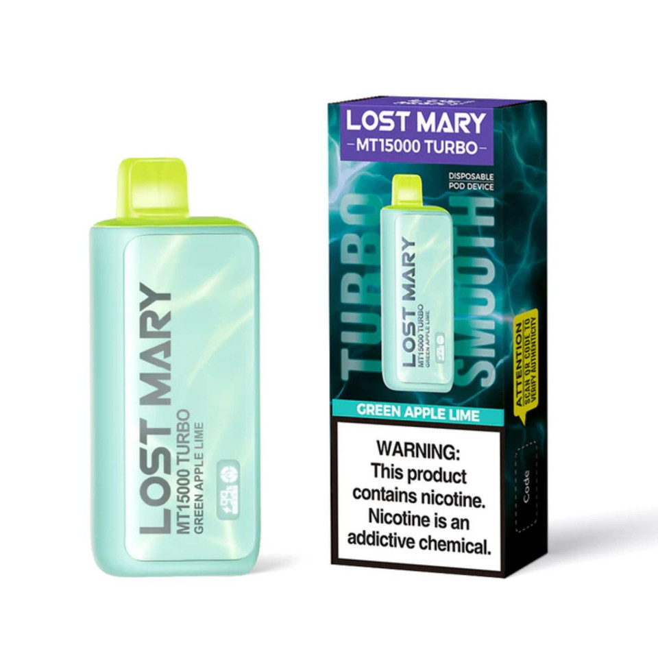 Lost Mary MT 15000 Puff Turbo Disposable Green Apple Lime