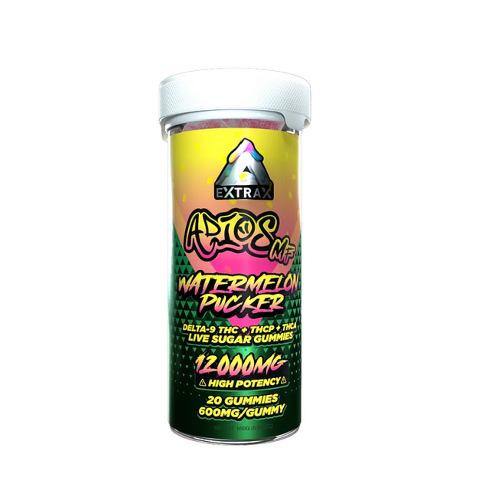 Delta Extrax Adios MF Sugar Gummies - 12,000MG Watermelon Pucker