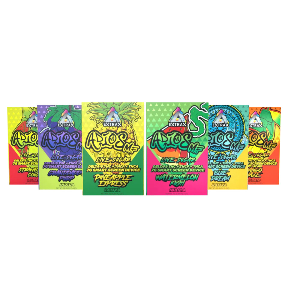 Delta Extrax Adios MF D9THC-PTHC-A Live Resin Sugar Smart Screen Disposable