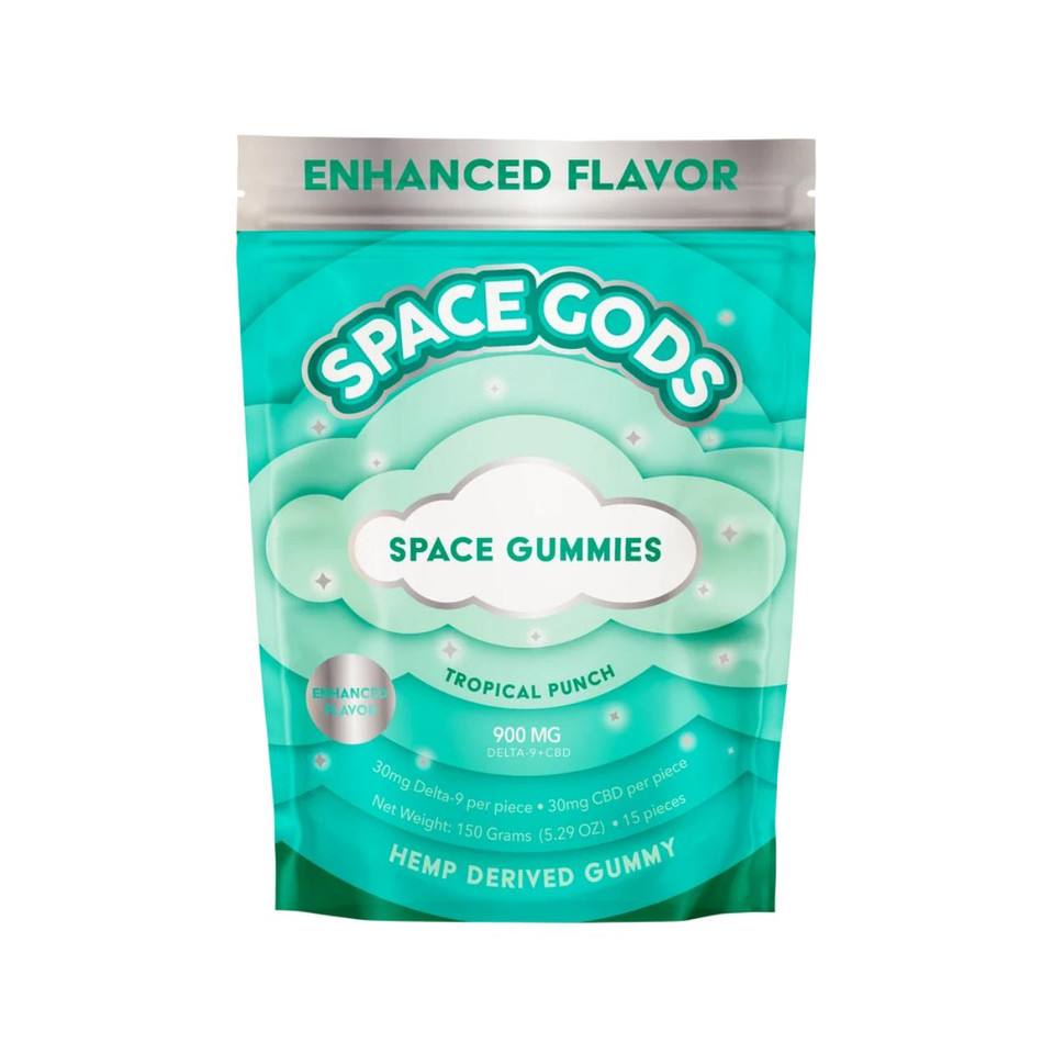 Space Gods Delta-9 THC CBD Space Gummies - 900MG Tropical Punch