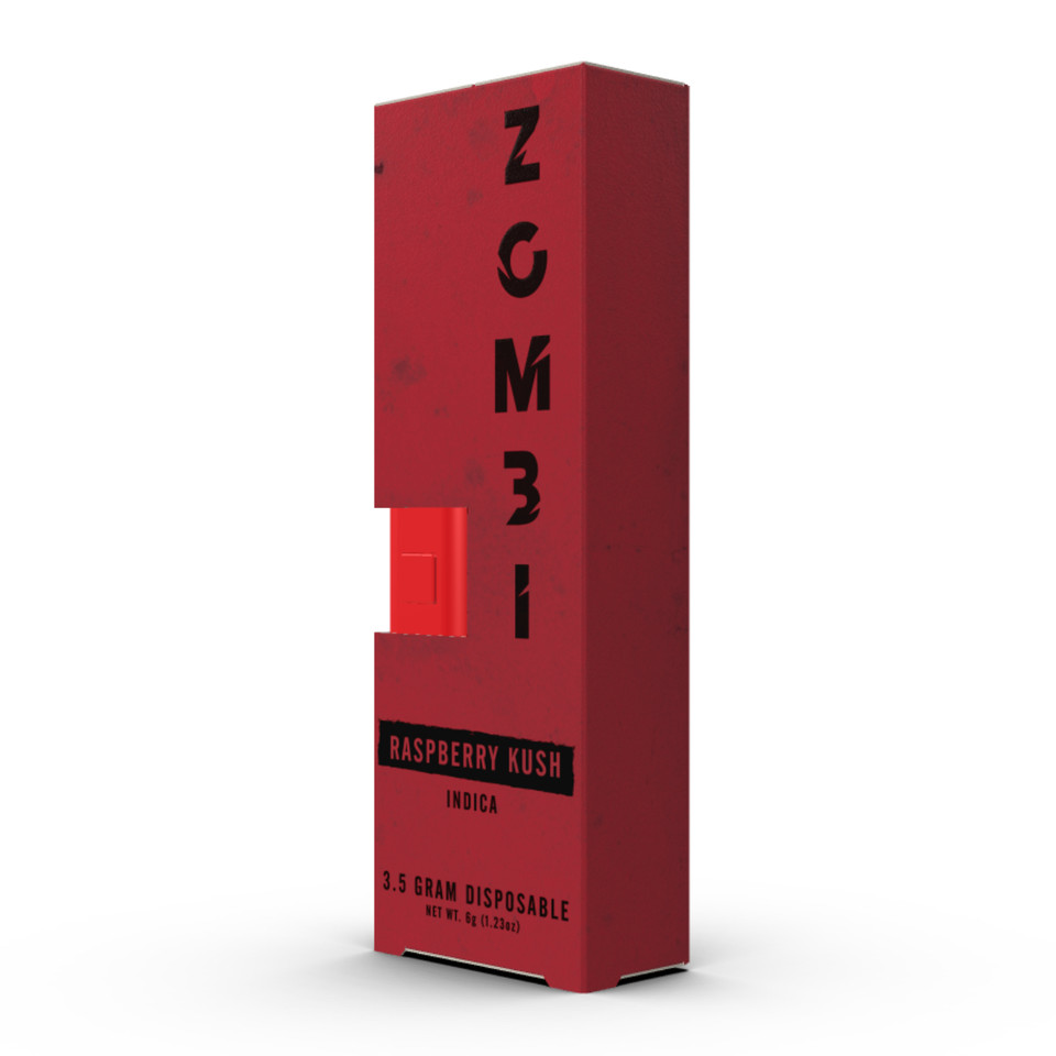 Zombi Countermeasures H4CBDTHC-HHHC Disposable Raspberry Kush