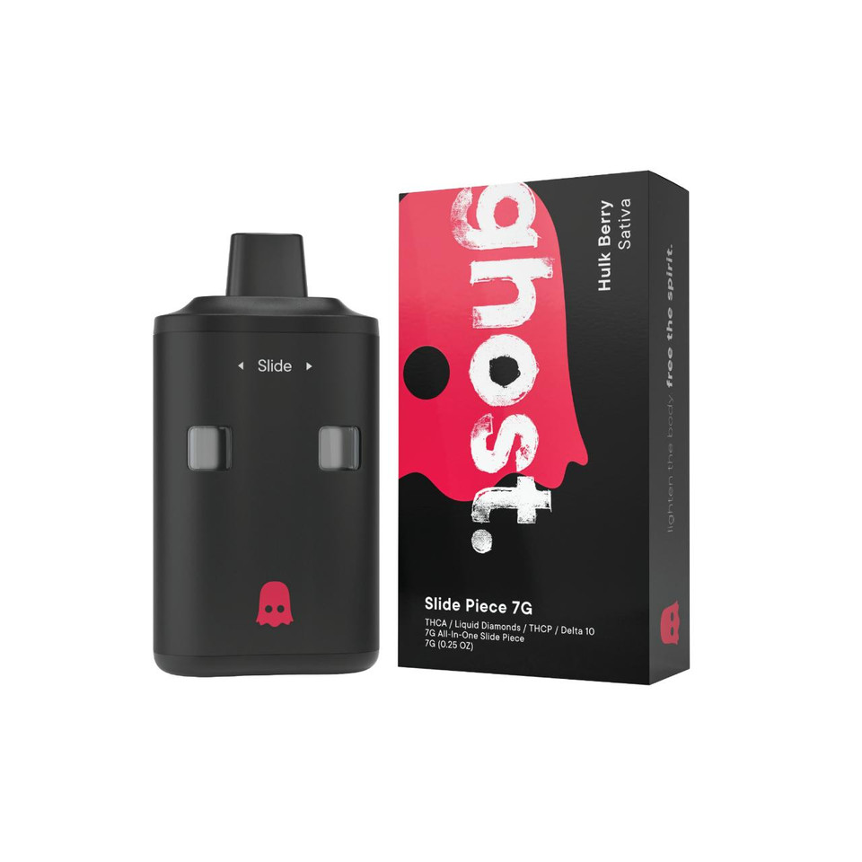 Ghost THC-A THC-P Delta-10 Liquid Diamonds All-In-One Slide Piece Disposable 7G Hulk Berry
