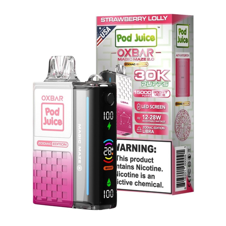 OXBAR Magic Maze 2.0 30,000 Puff Disposable Strawberry Lolly