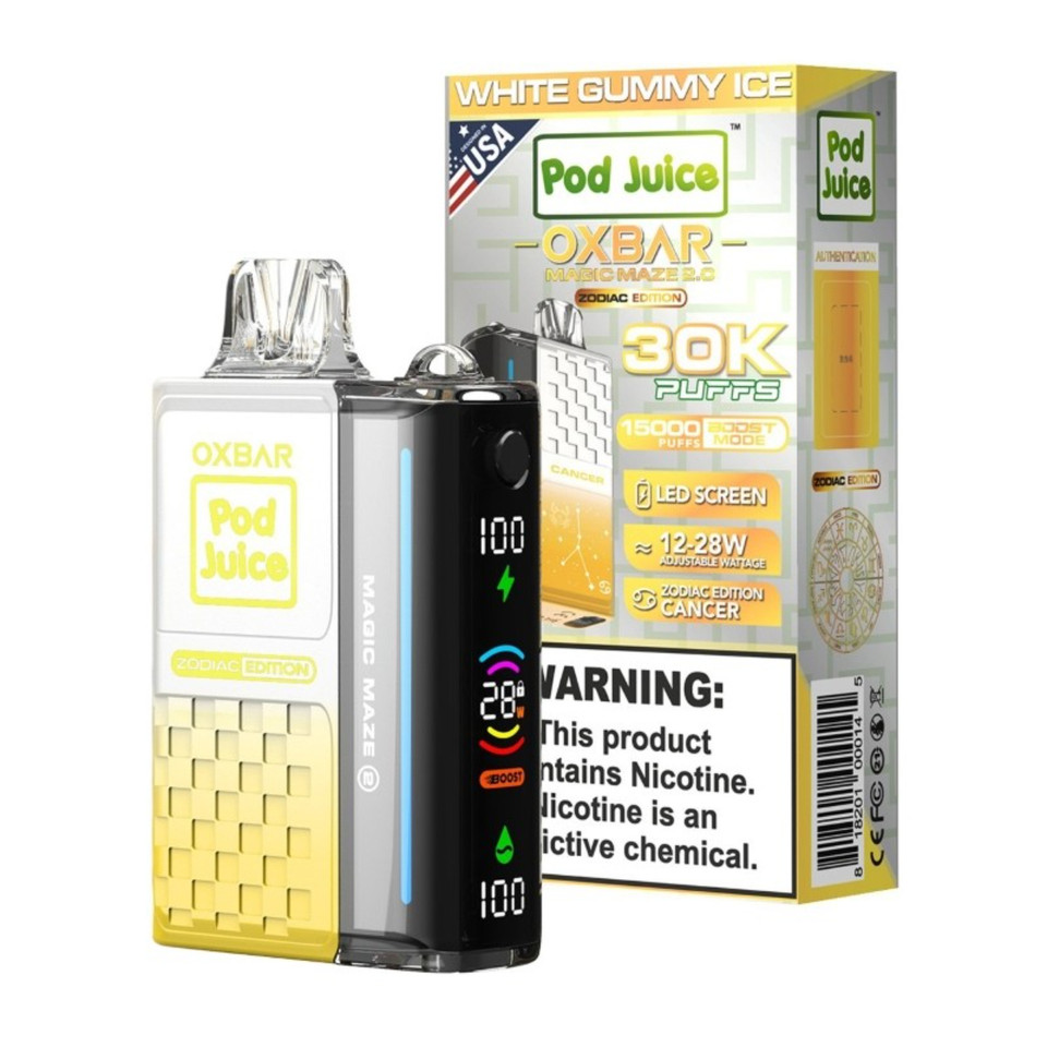 OXBAR Magic Maze 2.0 30,000 Puff Disposable White Gummy Ice