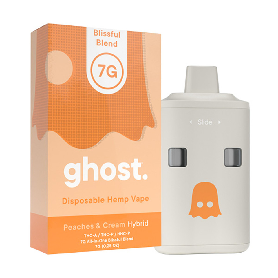Ghost Blissful Blend All-In-One Slide Piece Disposable 7G-Peaches & Cream