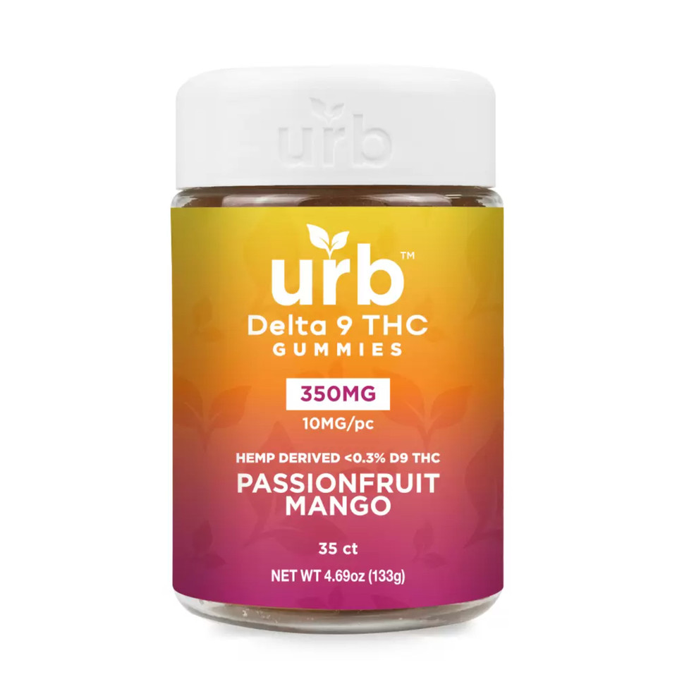 URB Delta-9 THC Vegan Gummies - 350MG Passionfruit Mango
