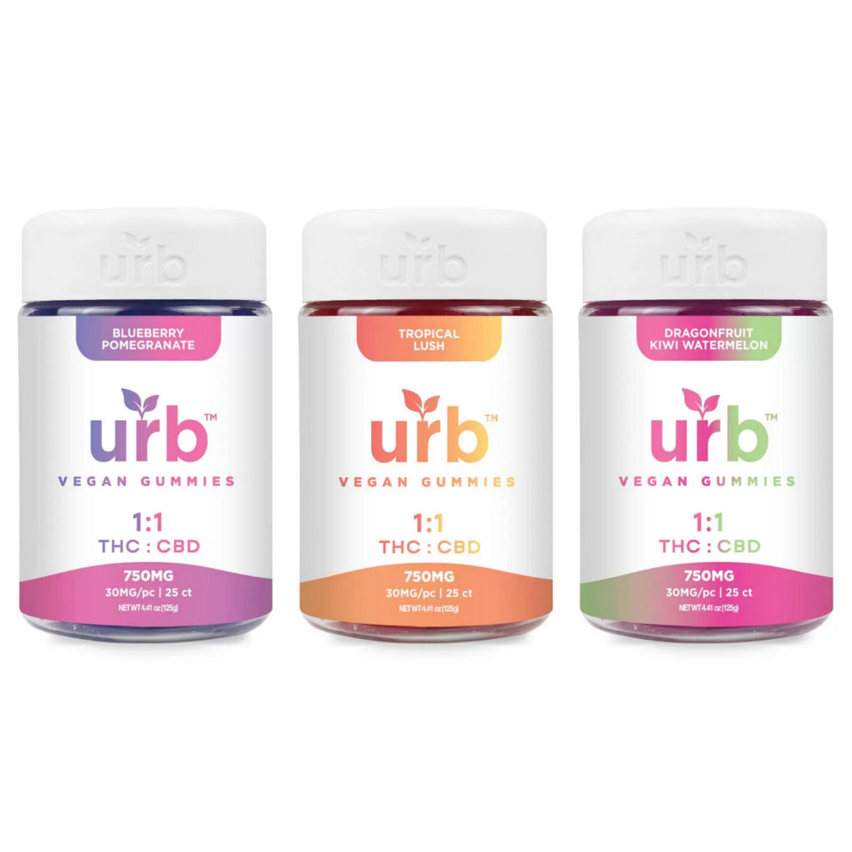 URB 1:1 THC CBD Vegan Gummies - 750MG