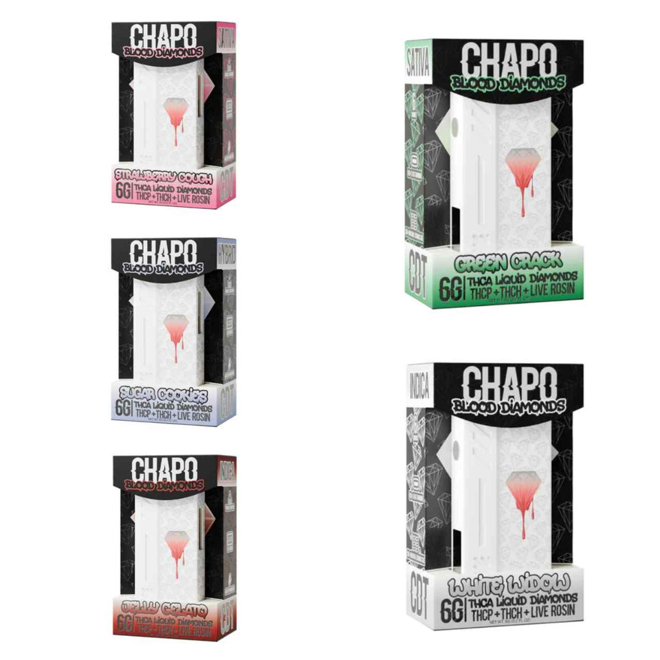 Chapo Blood Diamonds THC-A THC-P THC-H Live Rosin Disposable - 6G