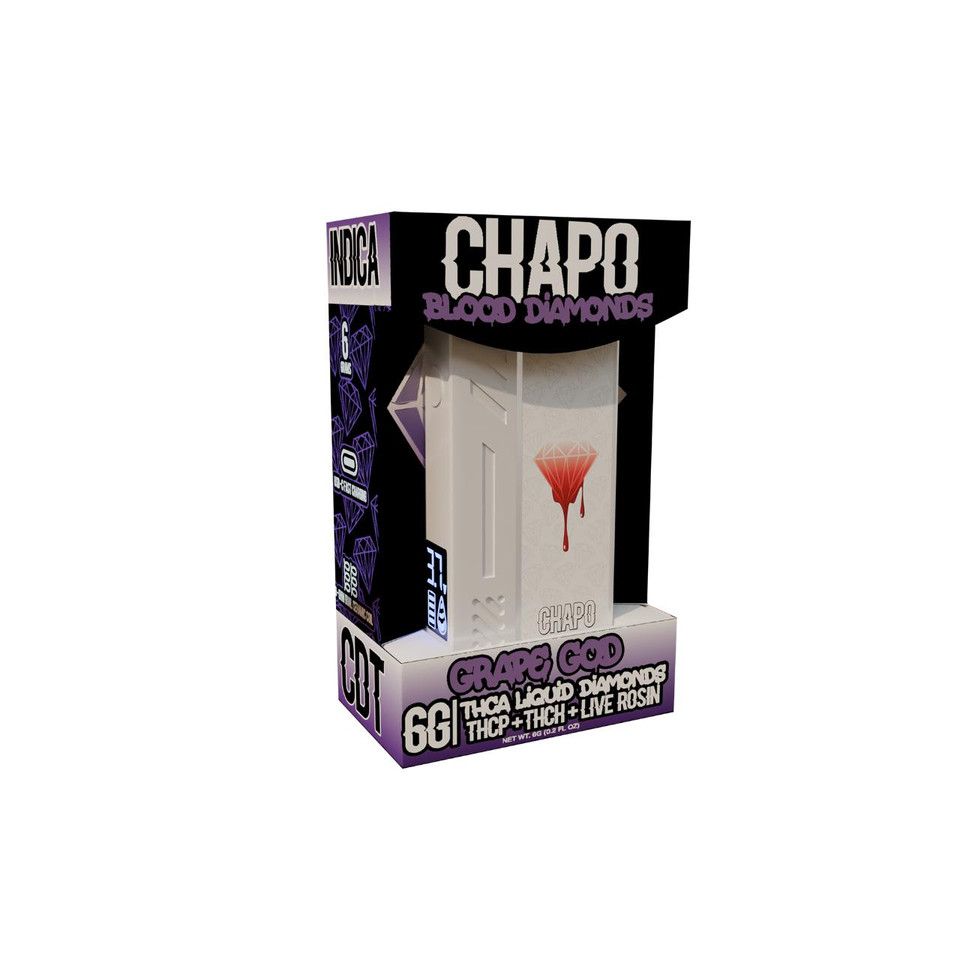 Chapo Blood Diamonds THC-ATHC-PTHC-H Live Rosin Disposable - 6G Grape God