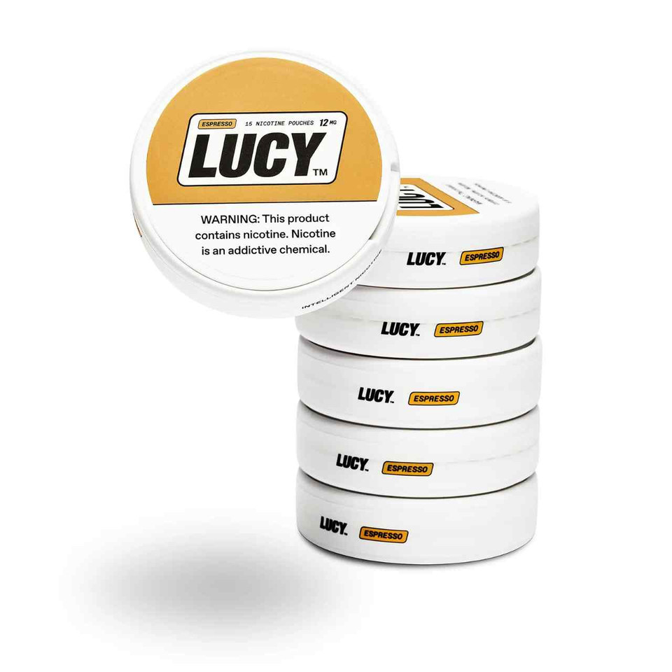 Lucy Nicotine Pouches 15ct - 5PK Espresso - 12MG