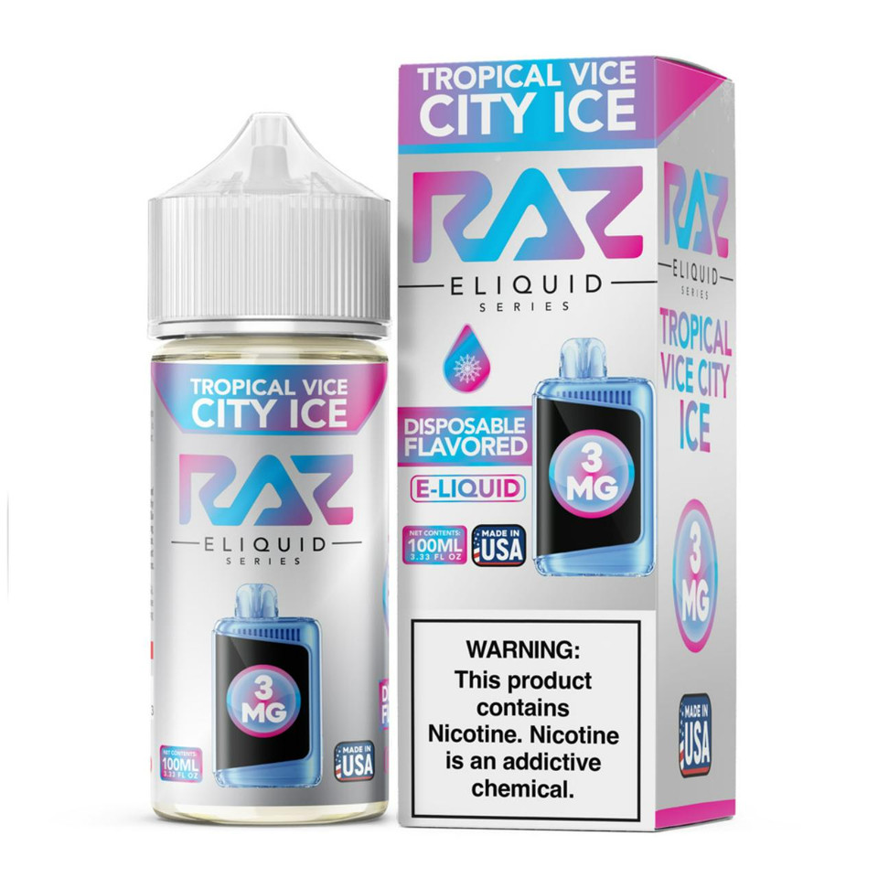 Pod Juice x RAZ Tropical Vice City Ice Tobacco Free Nicotine E-Juice 100ml