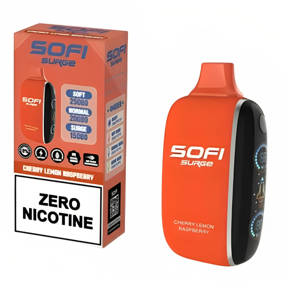Sofi Surge Zero Nicotine 25000 Puff Disposable Cherry Lemon Raspberry