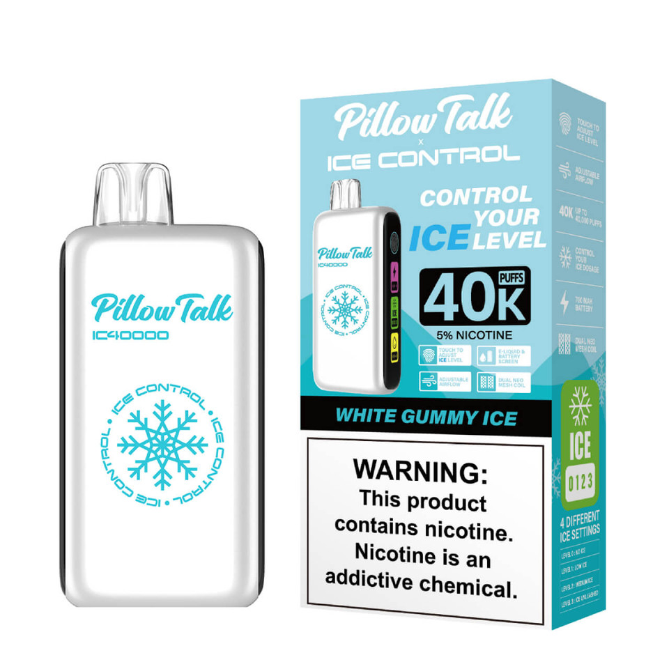 Pillow Talk Ice Control IC40000 Puff Disposableb White Gummy Ice