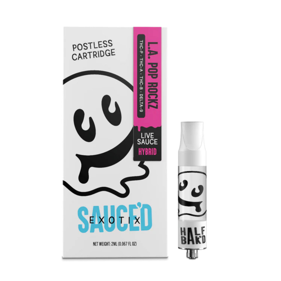Half Bak’d Sauce’D Exotix THC-P Cartridge – 2G LA Pop Rockz