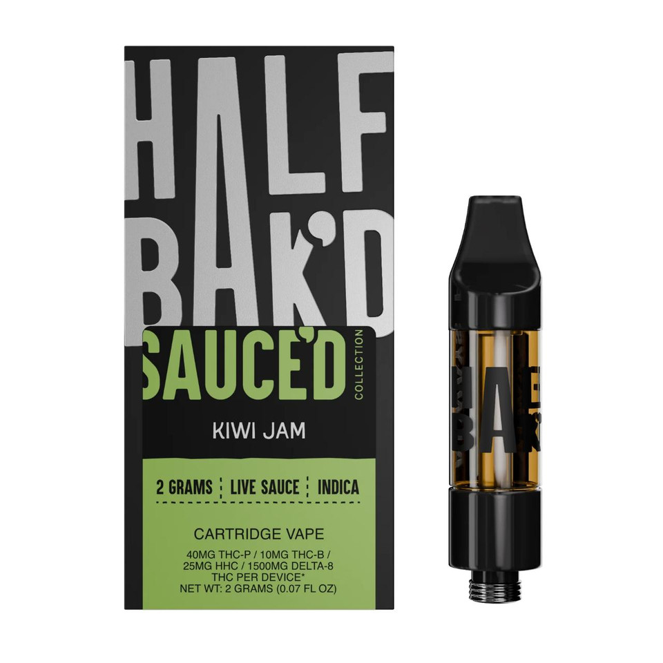 Half Bak'd Sauce'D Exotix THC-P Cartridge - 2G Kiwi Jam Indica