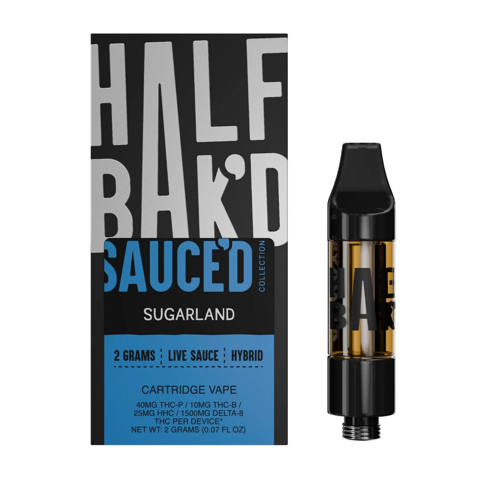 Half Bak'd Sauce'D Exotix THC-P Cartridge - 2G Sugarland Hybrid