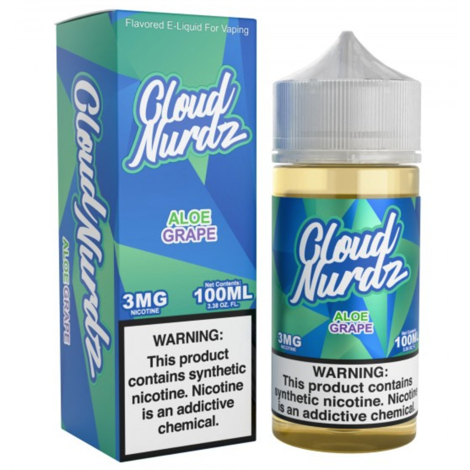 Cloud Nurdz Aloe Grape Synthetic Nicotine 100ml E-Juice