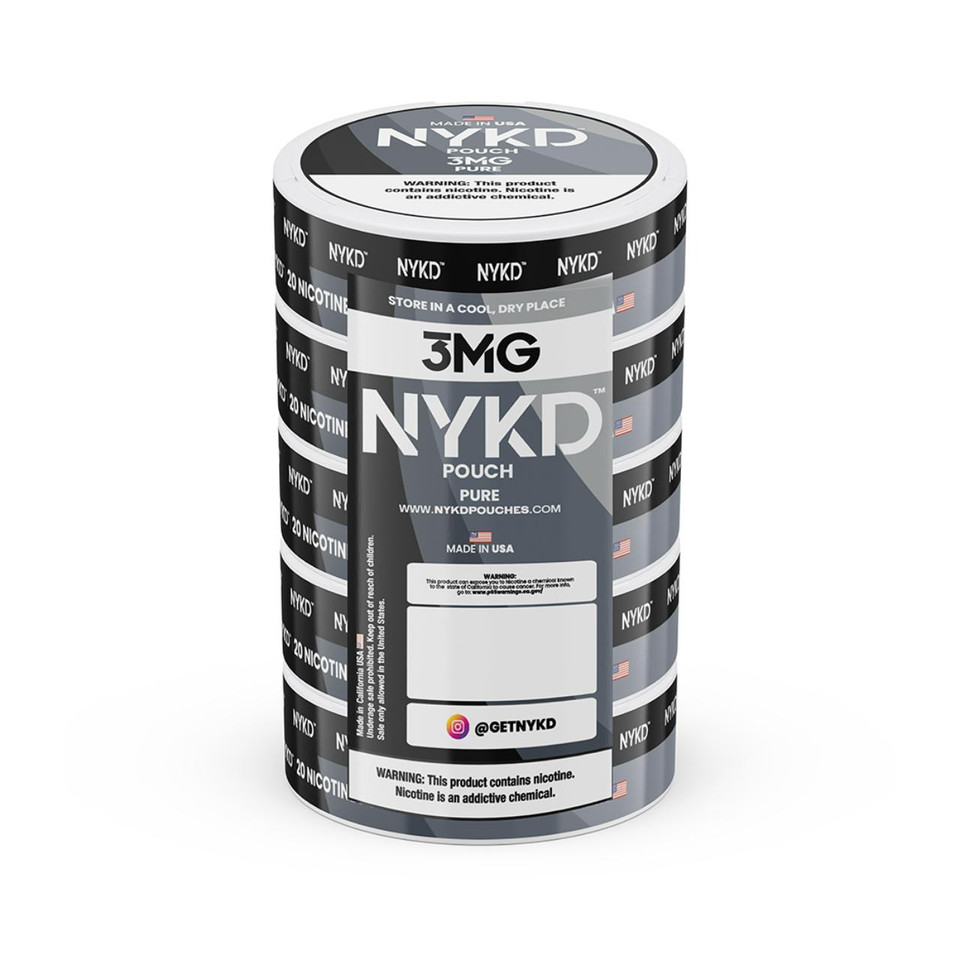 NYKD Nicotine Pouches - 5PK Pure - 3MG
