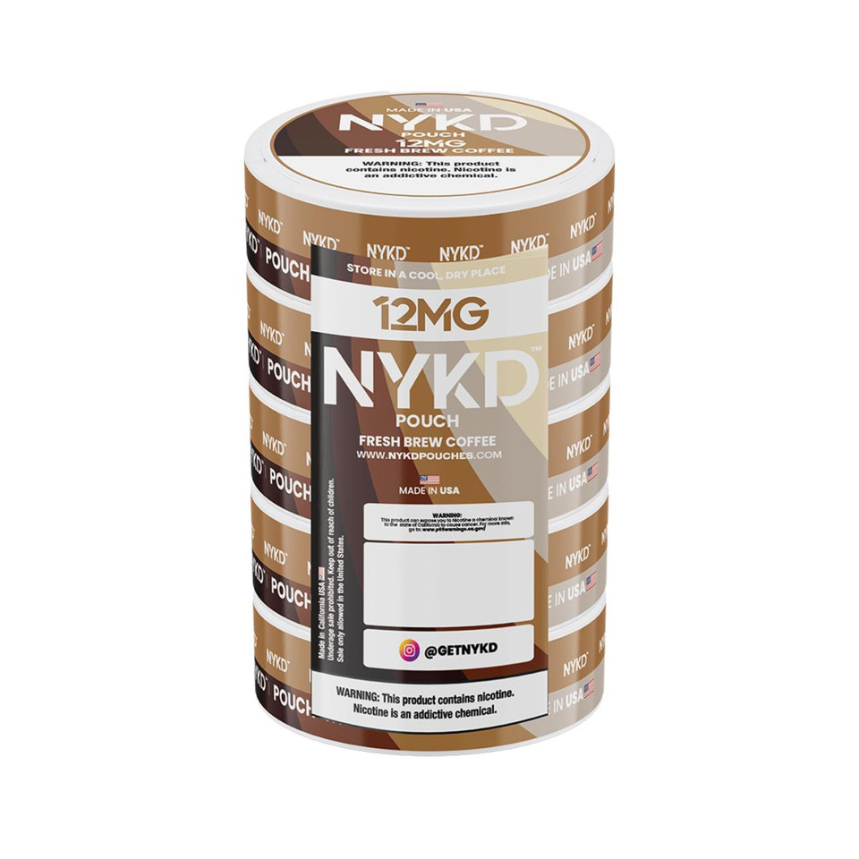 NYKD Nicotine Pouches - 5PK Fresh Brew Coffee - 12MG